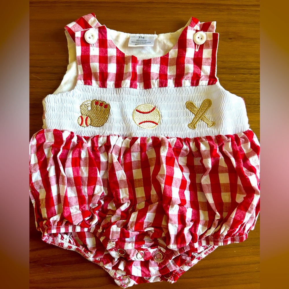 Baseball Smocked Bubble Size 3M unknown brand